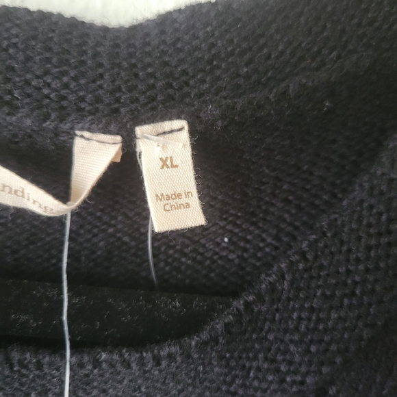 Soft Surroundings Black Sydney Cable Knit Long Sleeve Sweater. Size XL. - Picture 4 of 7